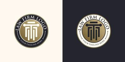 Justice law firm logo design template with unique concept Premium Vector