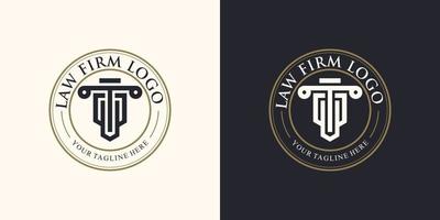 Justice law firm logo design template with unique concept Premium Vector