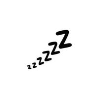 dormir zzzz doodle conjunto de símbolos. vector