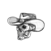 tatuaje de calavera de vaquero png