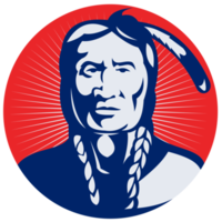 native american indian chief facing front png