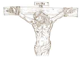 Jesus Christ hanging on the cross png