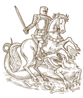 Saint George knight and the dragon png