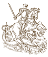 saint george chevalier et le dragon png