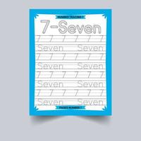 Number Tracing workbook vector