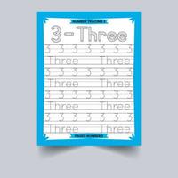 Number Tracing workbook vector