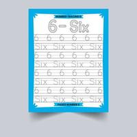 Number Tracing workbook vector