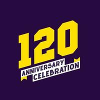 120th Anniversary Celebration vector design,  120 years anniversary