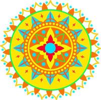 vector de dibujos animados colorido india mandala