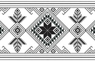 tela de patrón étnico geométrico estilo tradicional. tono blanco y negro. diseño para azulejos, cerámica, fondo, papel pintado, ropa, papel de envolver, tela e ilustración vectorial. estilo de patrón vector