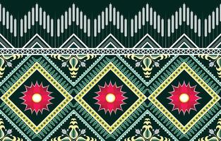 Geometric ethnic pattern Oriental and Asia traditional style. Colorful tone. Design for tile, ceramic, background, wallpaper, clothing, wrapping paper, fabric, and Vector illustration. pattern style