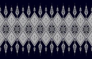 patrón étnico geométrico estilo oriental y asiático tradicional. en blanco y negro. diseño para azulejos, cerámica, fondo, papel pintado, ropa, papel de envolver, tela e ilustración vectorial. estilo de patrón vector