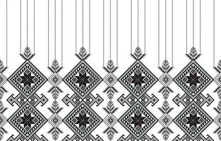 Geometric ethnic pattern fabric traditional style. black and white tone. Design for tile, ceramic, background, wallpaper, clothing, wrapping paper, fabric, and Vector illustration. pattern style