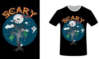 diseño de camiseta de halloween vector