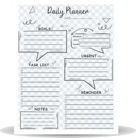 Undated Daily Planner vector