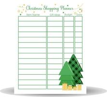 Christmas Shopping Tracker vector