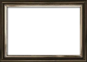 Empty picture frame with a free place inside, isolated on white photo