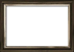 Empty picture frame with a free place inside, isolated on white photo