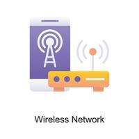 Wireless Network vector Outline Icon Design illustration. Internet of Things Symbol on White background EPS 10 File