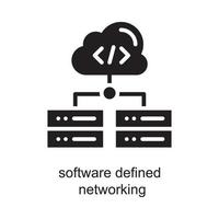software defined networking vector Outline Icon Design illustration. Internet of Things Symbol on White background EPS 10 File