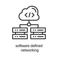software defined networking vector Outline Icon Design illustration. Internet of Things Symbol on White background EPS 10 File