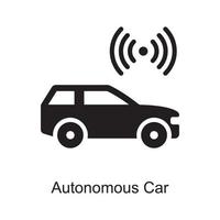 Autonomous Car vector Outline Icon Design illustration. Internet of Things Symbol on White background EPS 10 File