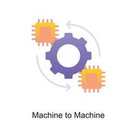 Machine to Machine vector Outline Icon Design illustration. Internet of Things Symbol on White background EPS 10 File