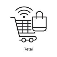 Retail vector Outline Icon Design illustration. Internet of Things Symbol on White background EPS 10 File