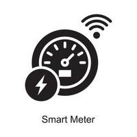 Smart Meter vector Outline Icon Design illustration. Internet of Things Symbol on White background EPS 10 File