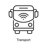 ilustración de diseño de icono de contorno de vector de transporte. símbolo de internet de las cosas en el archivo eps 10 de fondo blanco