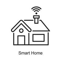Smart Home vector Outline Icon Design illustration. Internet of Things Symbol on White background EPS 10 File