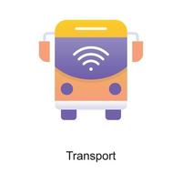 ilustración de diseño de icono de contorno de vector de transporte. símbolo de internet de las cosas en el archivo eps 10 de fondo blanco