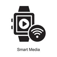 Smart Media vector Outline Icon Design illustration. Internet of Things Symbol on White background EPS 10 File
