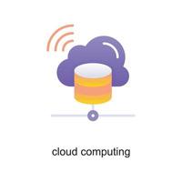 cloud computing vector Outline Icon Design illustration. Internet of Things Symbol on White background EPS 10 File