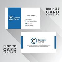 Modern simple light business card template with flat user interface vector