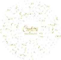 confeti dorado aislado. fondo festivo. ilustración vectorial