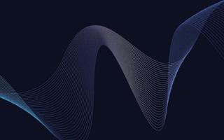 Wave with shadow. Abstract Blue Gradient lines on a background vector