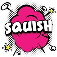 squish Comic bright template with speech bubbles on colorful frames vector