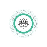 Allocation. group. human. management. outsource Line Icon. Vector isolated illustration