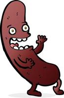 doodle character cartoon sausage vector