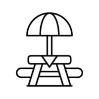 Picnic Table Vector Icon