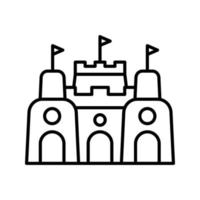 icono de vector de castillo de arena