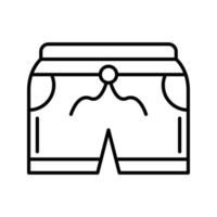 icono de vector de pantalones cortos