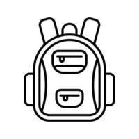 icono de vector de bolsa de escuela