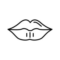 icono de vector de labios