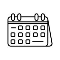 icono de vector de calendario