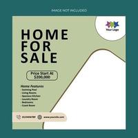 Home for sale social media Poster vector