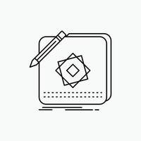 Design. App. Logo. Application. Design Line Icon. Vector isolated illustration