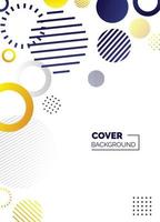 Covers templates set with bauhaus. memphis and hipster style graphic geometric elements. Applicable for placards. brochures. posters. covers and banners. Vector illustrations