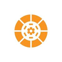 eps10 orange vector clutch kit abstract art icon isolated on white background. Clutch disc plate symbol in a simple flat trendy modern style for your website design, logo, and mobile application